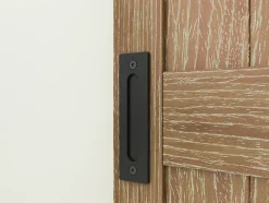 porte coulissante complète - 90x215 cm - décor bois chêne - Système en applique-Schulte