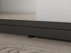 Schulte porte coulissante complète en verre - 102x220cm - porte verrière - Loftstyle - noir- double softclose