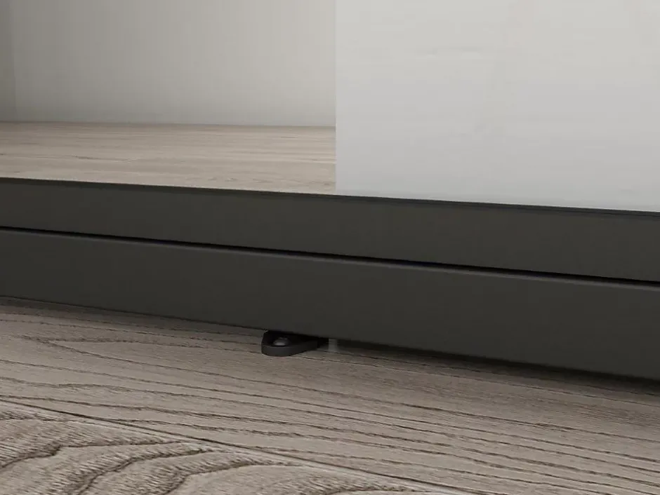 Schulte porte coulissante complète en verre - 102x220cm - porte verrière - Loftstyle - noir- double softclose