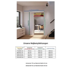 Schulte porte coulissante complète en verre - 102x220cm - porte verrière - Loftstyle - noir- double softclose