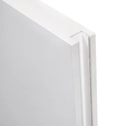 porte coulissante complète bois -102x220cm - bois blanc - poignée cuvette ronde + double softclose-Schulte Outlet