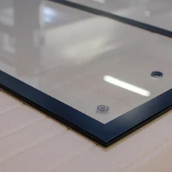 Porte intérieure en verre - 83 x 197 cm - transparent -4 rayures - réversible-Schulte Online