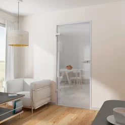 Porte intérieure en verre - 83 x 197 cm - transparent - réversible-Schulte Hot