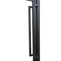 Schulte porte intérieure loft en verre - 83x204 atelier - noir mat - transparent - verrière - 3 vitrages - charnière droit