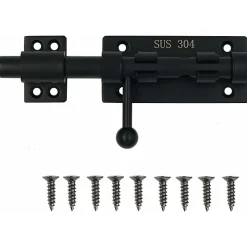 Deko Serrure de porte coulissante à cylindre avec trou pour cadenas, en acier inoxydable 304 épais, 15 cm, 160 mm