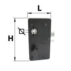 Afbat Serrure de portillon SRP01 noir
