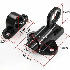 Deko Serrures de porte 2 pièces-serrures de sécurité automatiques pour portes de fenêtre-loquet à ressort (noir)