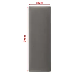 Set de 2 coussins muraux Carpino en velours 90 x 30 cm gris foncé neu.haus-[Neu.Haus] Online
