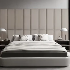 [Neu.Haus] Set de 2 coussins muraux Carpino en velours 90 x 30 cm gris clair neu.haus