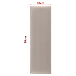 [Neu.Haus] Set de 2 coussins muraux Carpino en velours 90 x 30 cm gris clair neu.haus