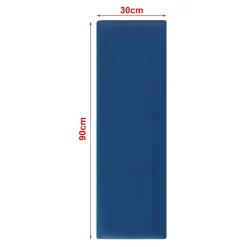 Set de 2 coussins muraux Carpino en velours 90 x 30 cm bleu marine neu.haus-[Neu.Haus]