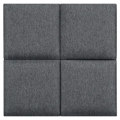 Set de 4 coussins muraux Carpino en tissu 30 x 30 cm gris foncé neu.haus-[Neu.Haus] Clearance