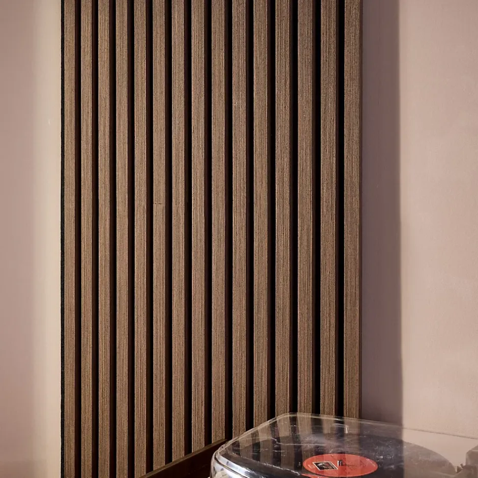 Set de 2 panneaux muraux acoustiques décoratifs en feutrine et MDF noyer 60x120cm - Kyoto-Sweeek Hot