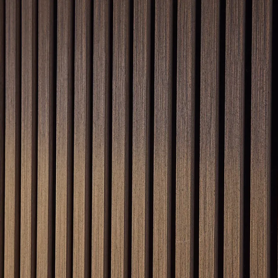 Sweeek Set de 4 panneaux muraux acoustiques décoratifs en feutrine et MDF noyer 60x120cm - Kyoto