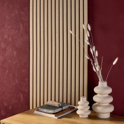 Sweeek Set de 2 panneaux muraux acoustiques décoratifs en feutrine et MDF chêne 60x120cm - Kyoto