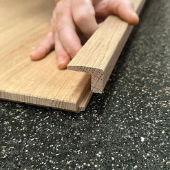 Deschaumes Seuil Arrêt Chêne l. 35mm Long. 1m Parquet Ep. 20mm Brut