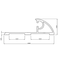 Seuil de porte PMR, Largeur 50mm Lg 830mm + joint d'étanchéité + découpe d'angles& isolation-Homewell Discount