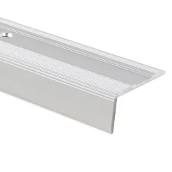 Seuil d'escalier Glory Aluminium anodisé Forme: L Argent S 90 cm-Floordirekt Discount
