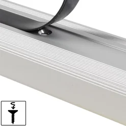 Floordirekt Seuil d'escalier Glory Aluminium anodisé Forme: L Argent L 134 cm