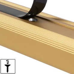 Floordirekt Seuil d'escalier Glory Aluminium anodisé Forme: L Or élégant S 90 cm