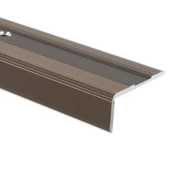 Seuil d'escalier Glory Aluminium anodisé Forme: L Bronze foncé L 134 cm-Floordirekt Best