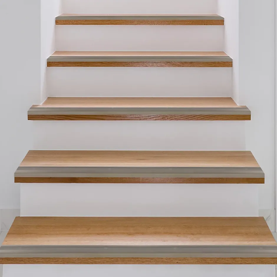 Seuil d'escalier Glory Aluminium anodisé Forme: L Bronze clair M 100 cm-Floordirekt New