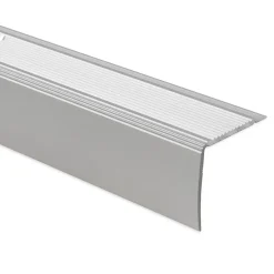 Seuil d'escalier Integral, Forme: L 35 x 30 mm Longueur: 90 cm, Auto-adhésif, Argent-Floordirekt Best