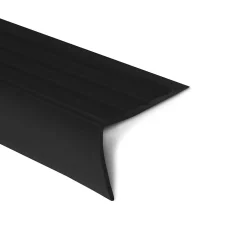 Floordirekt Seuil d'escalier Michigan PVC 45 x 42 mm Noir Longueur: 120 cm