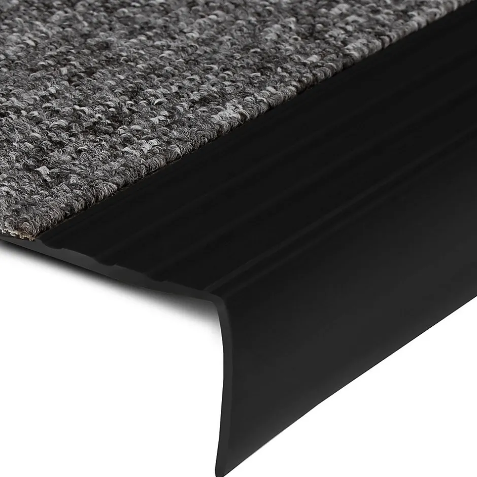 Floordirekt Seuil d'escalier Michigan PVC 45 x 42 mm Noir Longueur: 120 cm