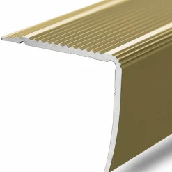 Seuil d'escalier Pré-percé, Forme: L 35 x 30 mm, Longueur: 90 cm, Or-Floordirekt Outlet