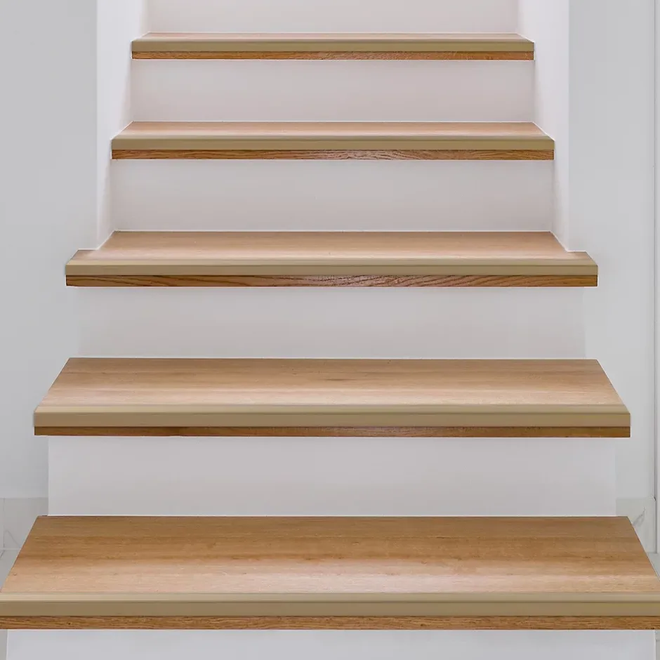Floordirekt Seuil d'escalier Pré-percé, Forme: L 30 x 20 mm, Longueur: 90 cm, Or