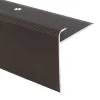 Floordirekt Seuil d'escalier Safety Forme F Aluminium anodisé Bronze foncé S 90 cm