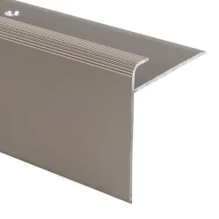 Seuil d'escalier Safety Forme F Aluminium anodisé Bronze clair S 90 cm-Floordirekt Discount