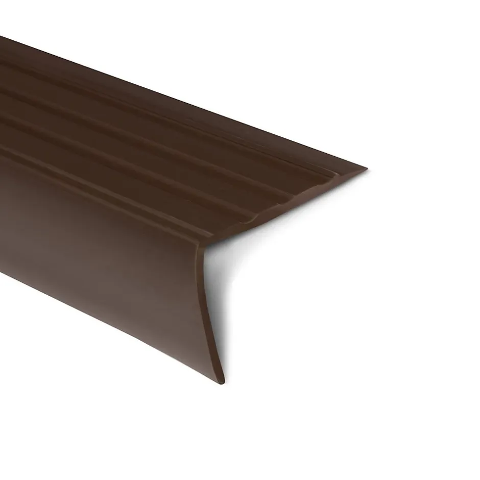 Seuil d'escalier Toronto PVC Montage avec ou sans perçage 40 x 25 mm Marron Longueur: 120 cm-Floordirekt Clearance