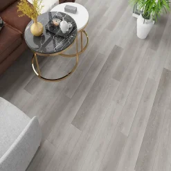 Sol Lames PVC clipsable avec sous couche intégrée GARANTIE 20 ans Ep. 5,5 mm Gris foncé Dim L 122 cm x l 23 cm-Rentside Best