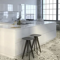 Sol Lino - Carreaux de ciment - Noir - Rouleau de 2m x 5m-Tarkett Hot