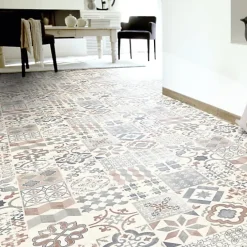 Tarkett Sol Lino - Carreaux de ciment - Naturel - Rouleau de 3m x 4m