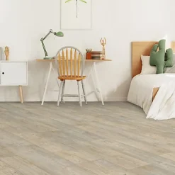 Sol Lino - Imitation parquet bois blanc vieilli - Rouleau de 4m x 4m-Décoweb Outlet
