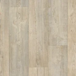 Décoweb Sol Lino - Imitation parquet bois blanc vieilli - Rouleau de 4m x 3m