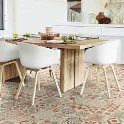 Sol Lino Carreaux de ciment - Brique - Rouleau de 4m x 5m-Tarkett Outlet