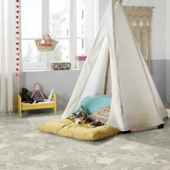 Sol PVC - Carreaux Art Déco - Crème et gris - Echantillon 15 x 20 cm-Tarkett Hot