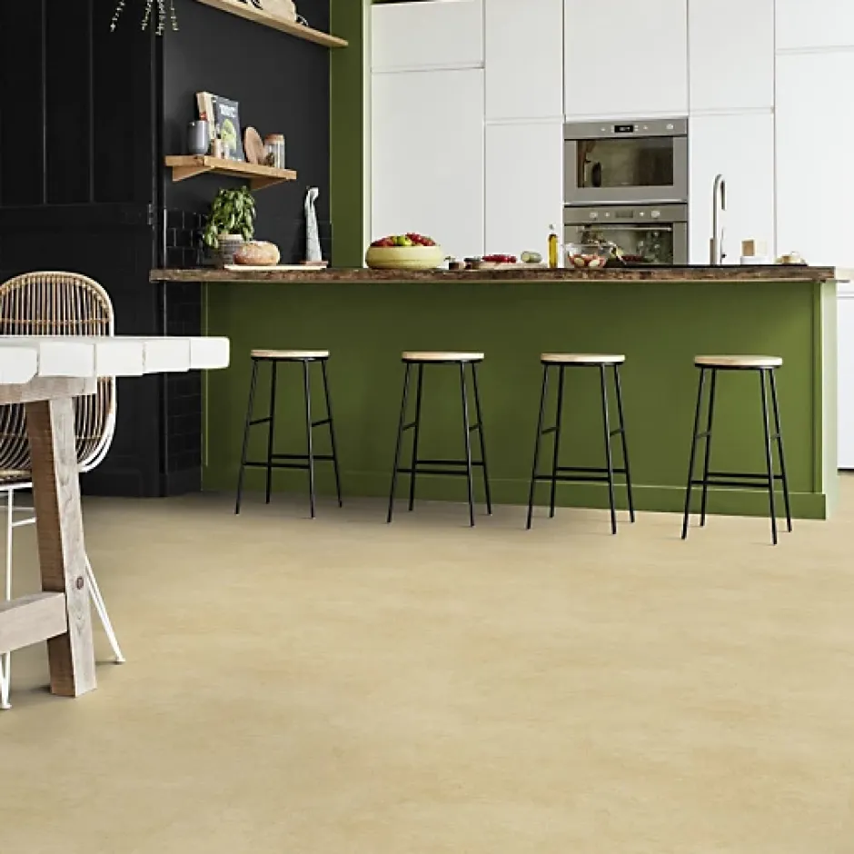 Tarkett Sol PVC Best - Effet Béton Beige - Rouleau de 4m x 7m