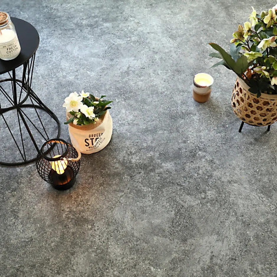 Sol PVC Best - Motif Granit Noir Argenté - Rouleau de 3m x 5m-Tarkett