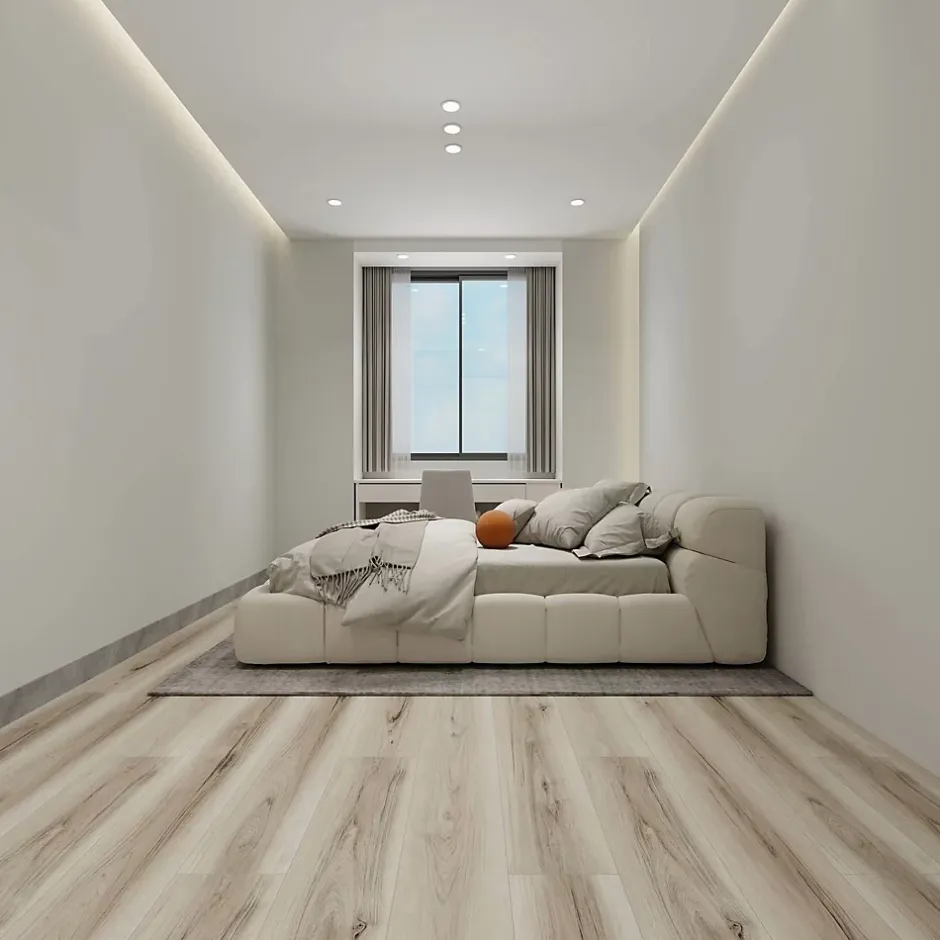 Sol PVC clipsable avec sous couche intégrée- GARANTIE 20 ans - Clair nuance - Dimensions L 122 cm x l 23 cm - Epaisseur 5,5 mm-Rentside Best