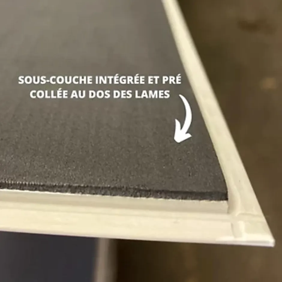 Sol PVC clipsable avec sous couche intégrée- GARANTIE 20 ans - Clair nuance - Dimensions L 122 cm x l 23 cm - Epaisseur 5,5 mm-Rentside Best