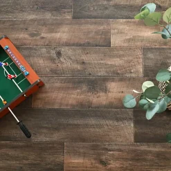 Tarkett Sol PVC effet parquet Chêne Brun Foncé - Echantillon 15 x 20 cm