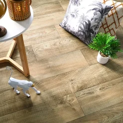 Sol PVC Imitation parquet Mélèze Brun Clair - Rouleau de 4m x 4m-Tarkett Outlet