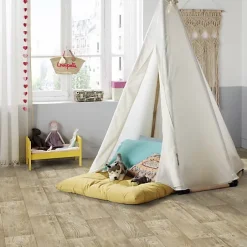 Tarkett Sol PVC Imitation parquet Mélèze Brun Clair - Rouleau de 4m x 5m