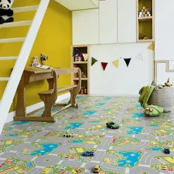 Tarkett Sol PVC pour enfants - Rues de la ville verte - Rouleau de 3m x 3m