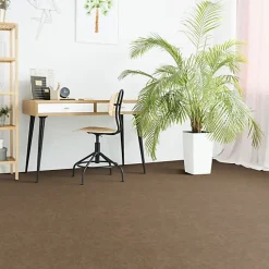 Décoweb Sol PVC Textile - Aspect béton ciré marron - Echantillon 15 x 20 cm